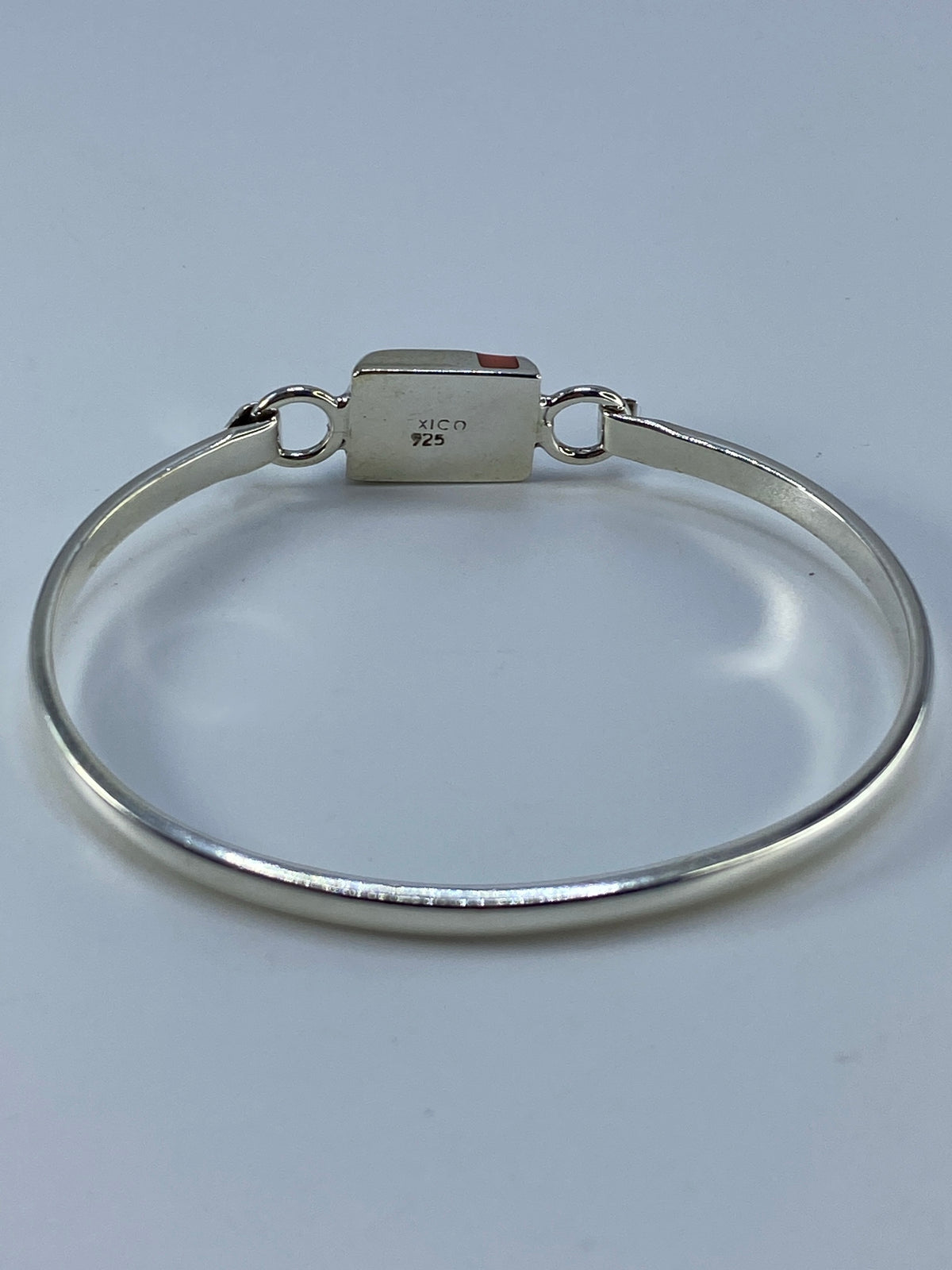 Brazalete Plata 925 Rigido con Coral — Taxco — foto 5