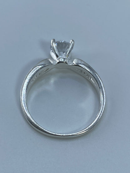 Anillo Solitario Circonia Cristalina de Plata — Taxco 925 — foto 5