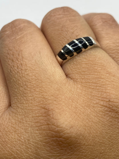 Anillo de Plata Ónix Negro — Diseño Minimalista Taxco 950 — foto 6