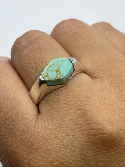 Anillo de Plata 925 con Turquesa Azul Cielo — Taxco — foto 6