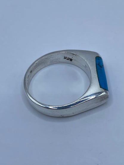 Anillo de Plata Turquesa Azul Cielo — Taxco 925 — foto 5