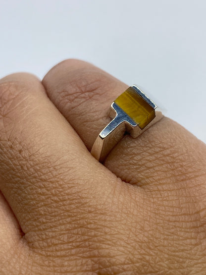 Anillo de Plata Ojo de Tigre Café — Taxco 925 — foto 6