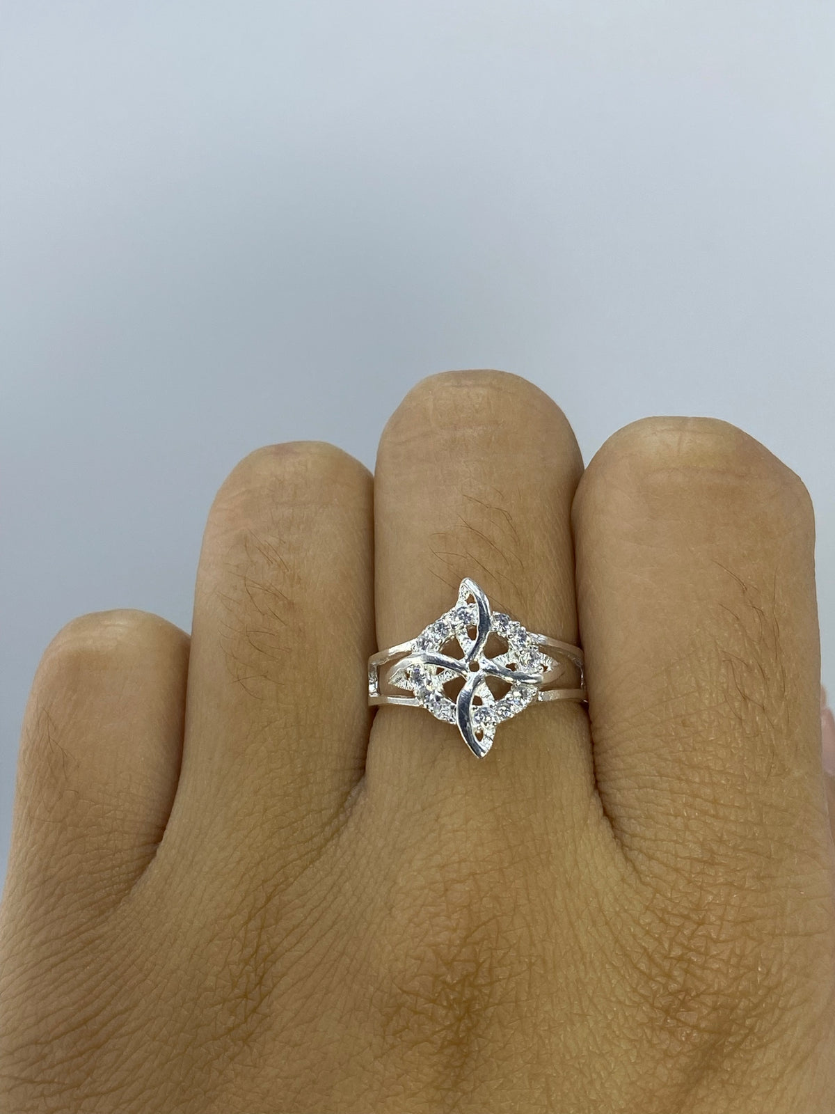 Anillo de Plata Micro-Circonia Cuatro Puntas — Taxco 925 — foto 6