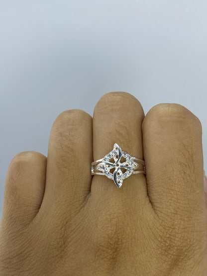 Anillo de Plata Micro-Circonia Cuatro Puntas — Taxco 925 — foto 6