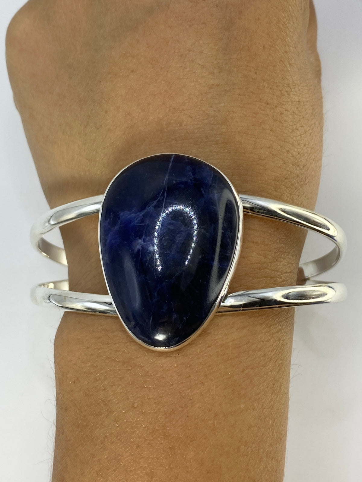 Brazalete de Plata 950 con Lapislázuli Azul — Taxco — foto 6
