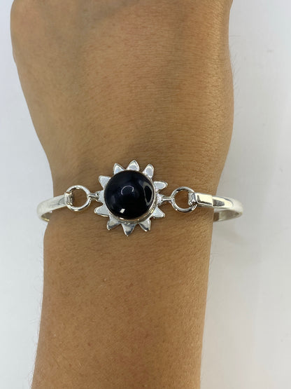 Brazalete de Plata con Ónix Negro — Taxco 925 — foto 6