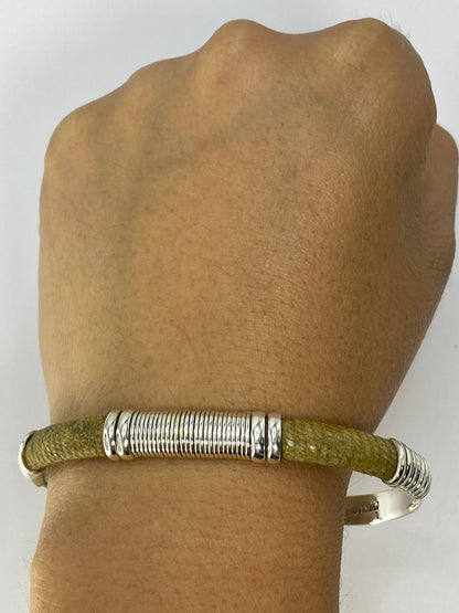 Brazalete de Plata 950 Cartoneado Piel de Víbora — Taxco — foto 6