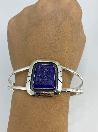 Brazalete Plata Lapislázuli Azul — Taxco 925 — foto 6