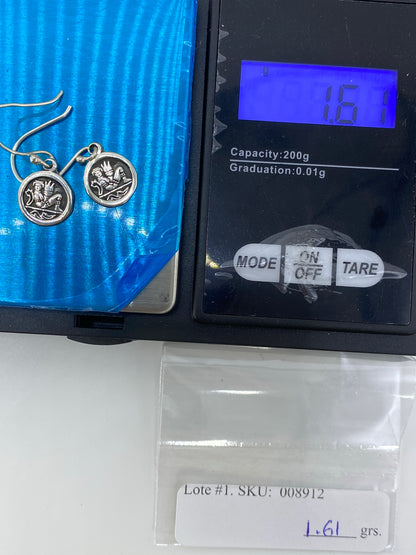 Aretes de Plata Repujado Prehispánico — Taxco 925 — foto 6