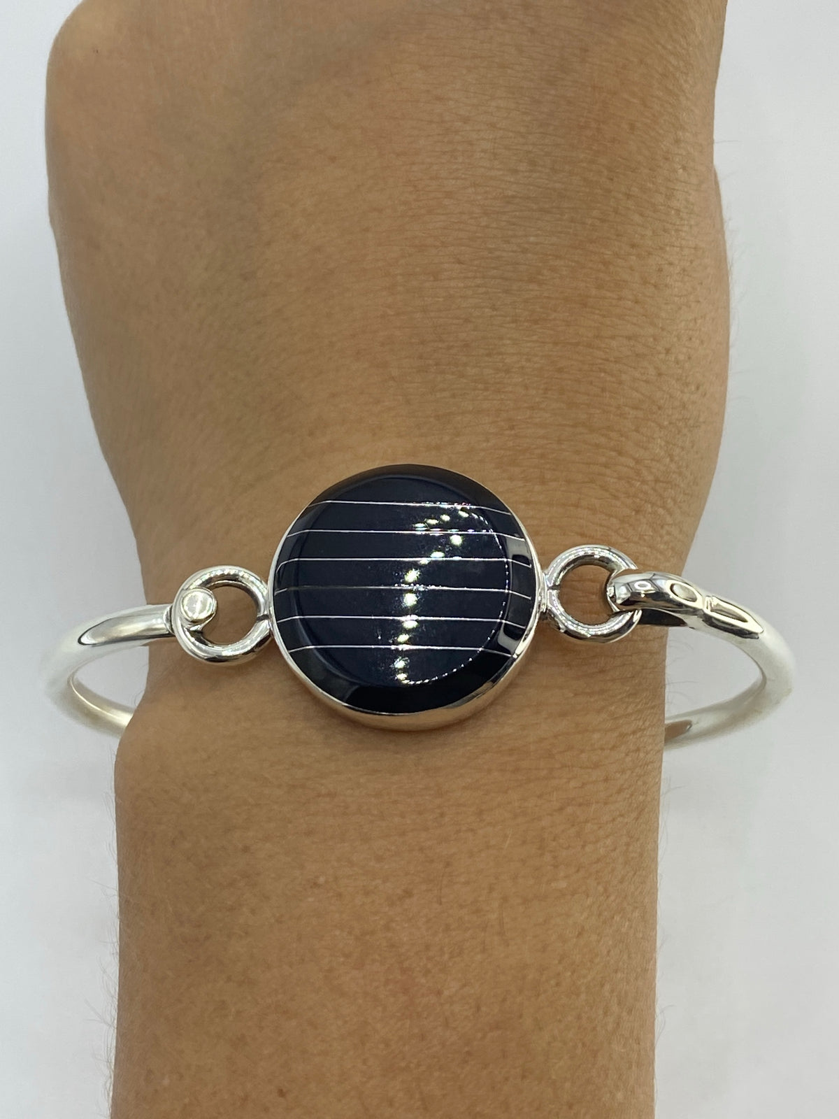 Brazalete de Plata con Onix Negro — Taxco 925 — foto 6