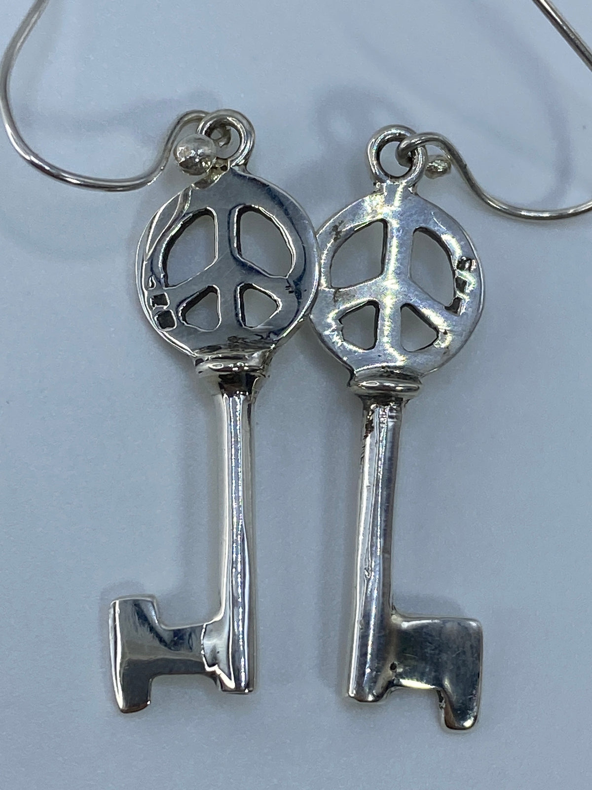 Aretes de Plata Símbolo de Paz — Calado Taxco 925 — foto 5