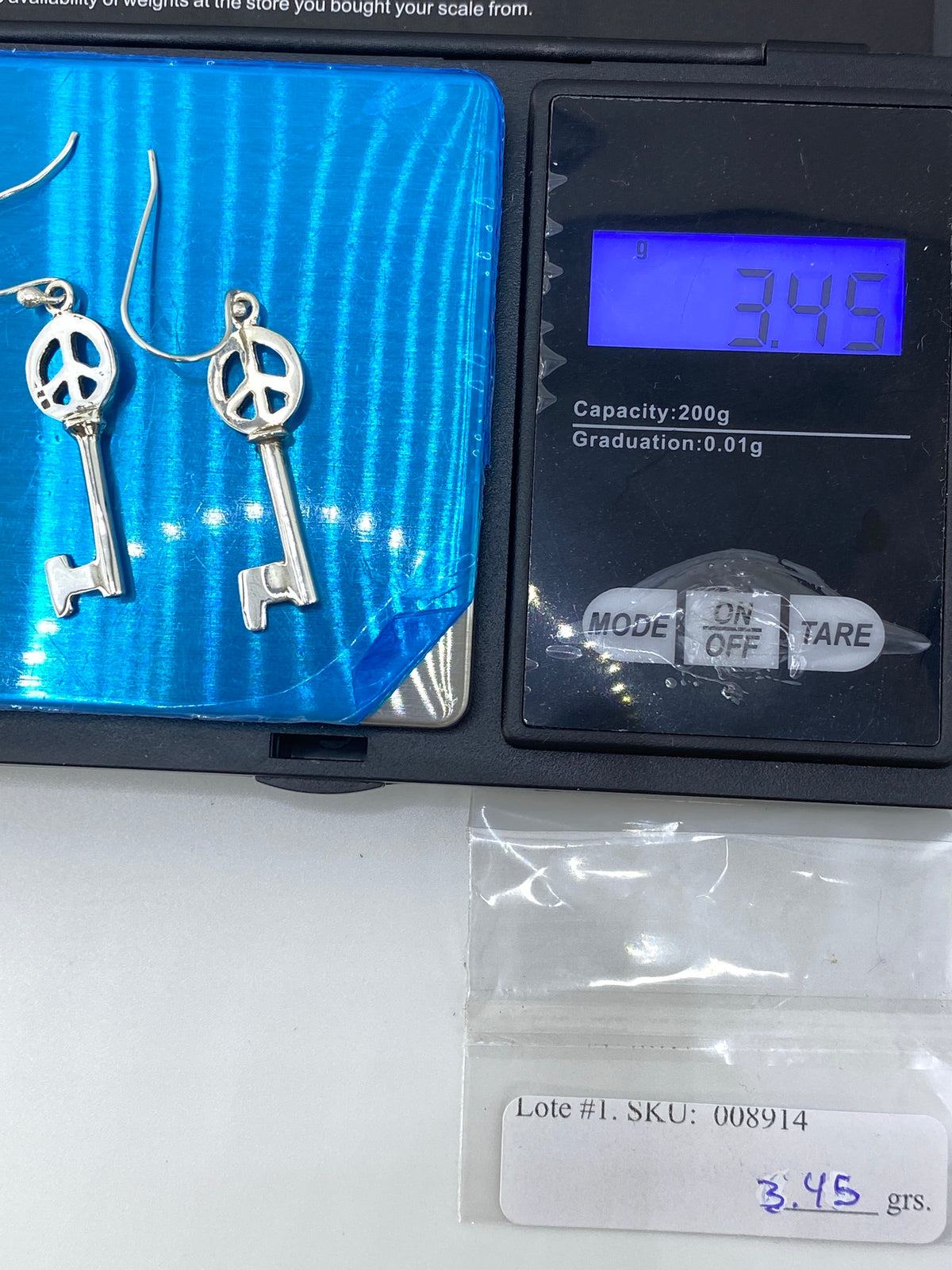 Aretes de Plata Símbolo de Paz — Calado Taxco 925 — foto 6