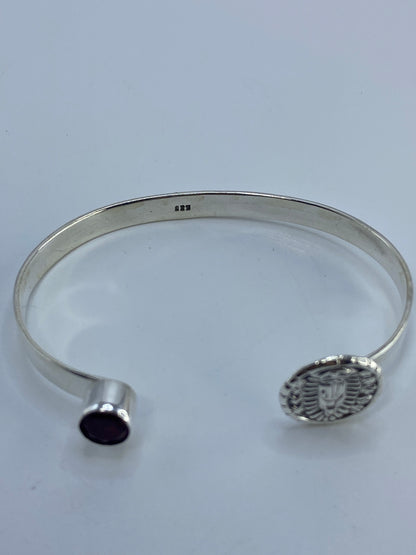 Brazalete de Plata con Circonia Roja — Taxco 925 — foto 5