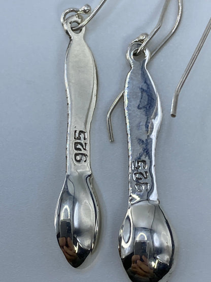 Aretes de Plata Repujados en Forma de Cuchara — Taxco 925 — foto 5