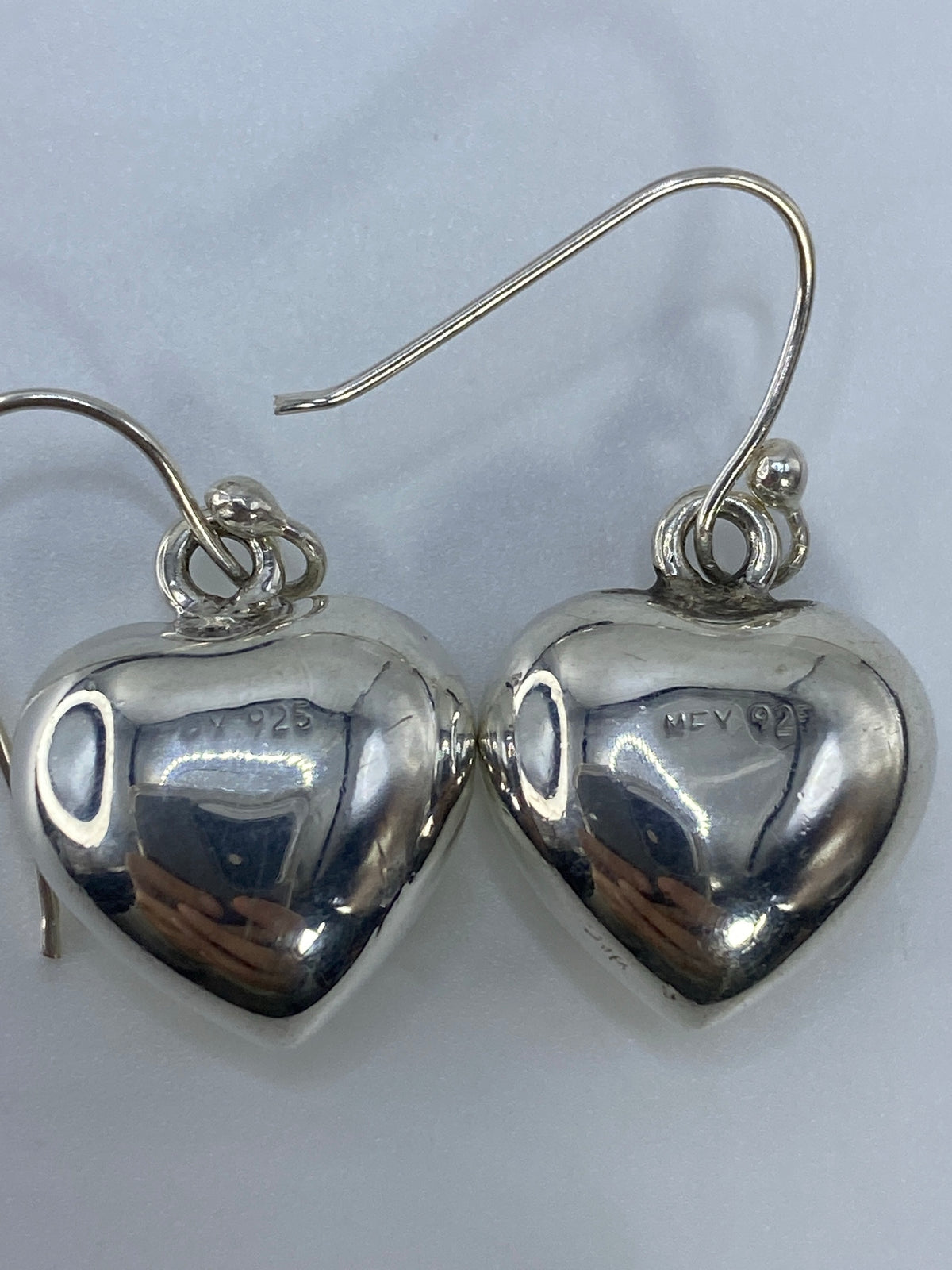 Aretes de Corazón Puffy de Plata 925 — Taxco — foto 5