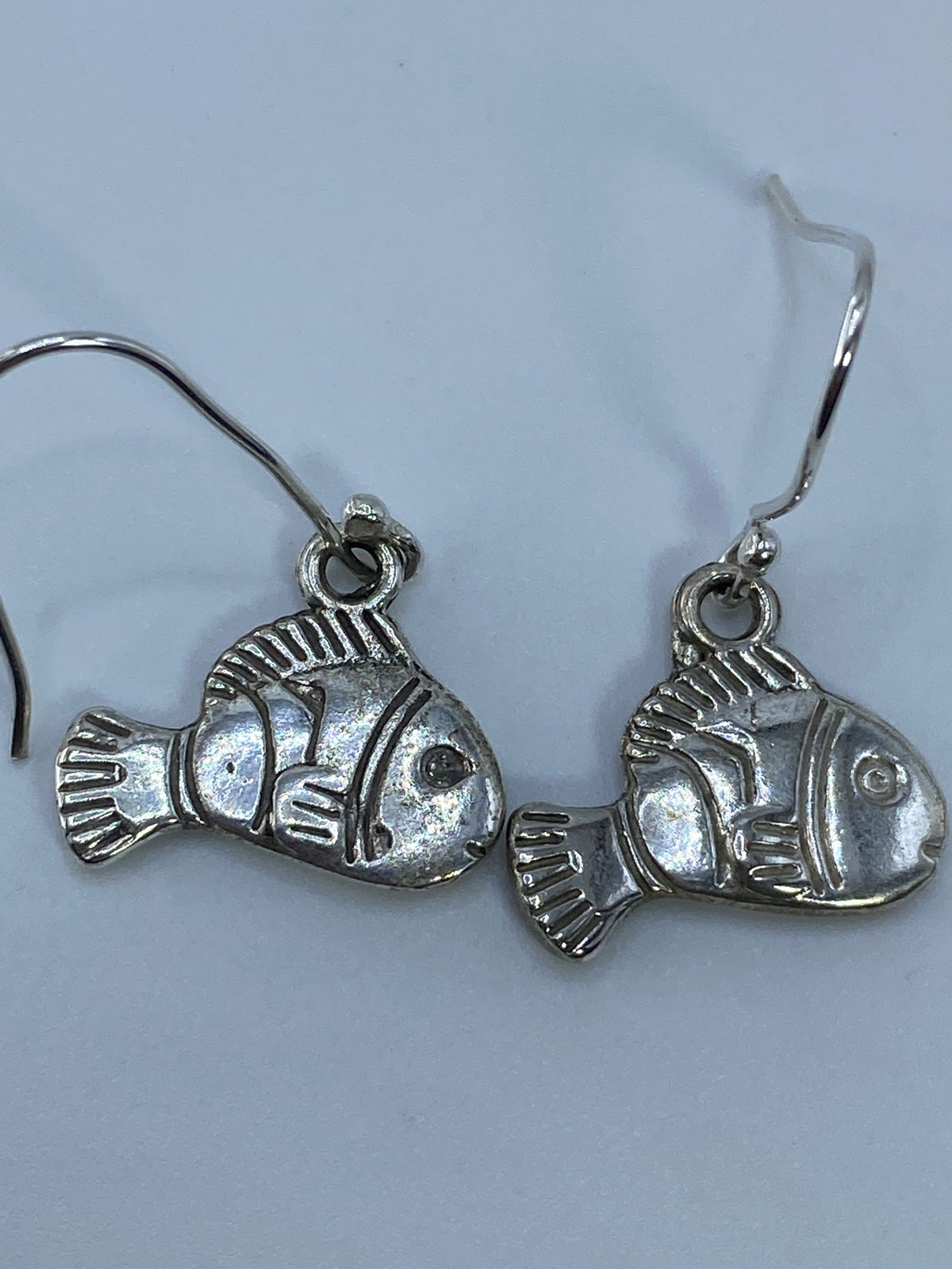 Aretes Plata Pececillo Repujado — Taxco 925 — foto 5