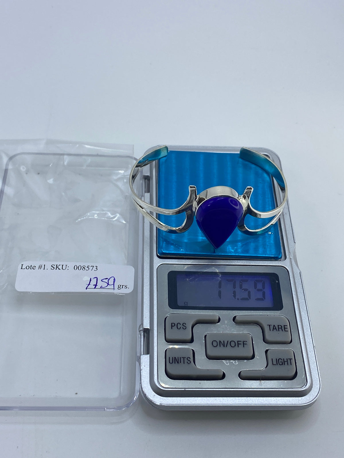 Brazalete Plata 925 con Lapislázuli Azul — Taxco — foto 7