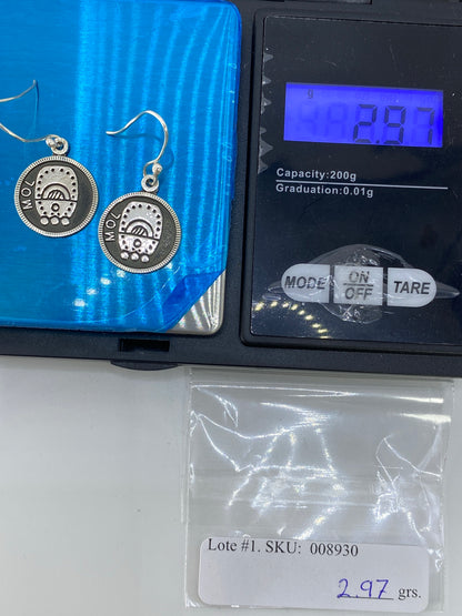 Aretes de Plata Repujado Círculo — Taxco 925 — foto 6
