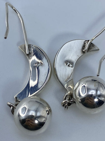 Aretes de Plata 925 Esfera y Media Luna — Taxco — foto 5