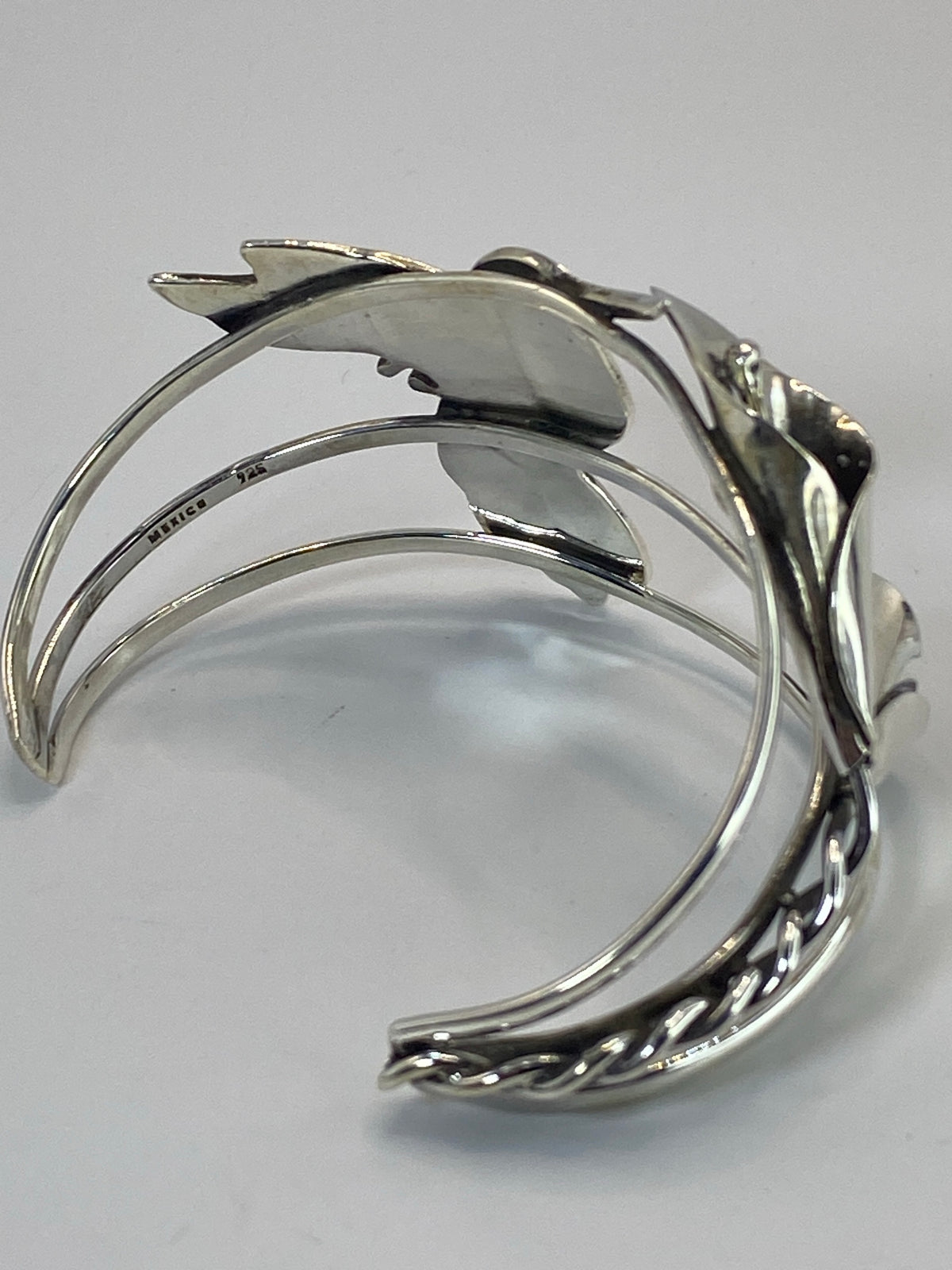 Brazalete Plata Turquesa Azul Taxco 925 — Esclava Rígida — foto 5