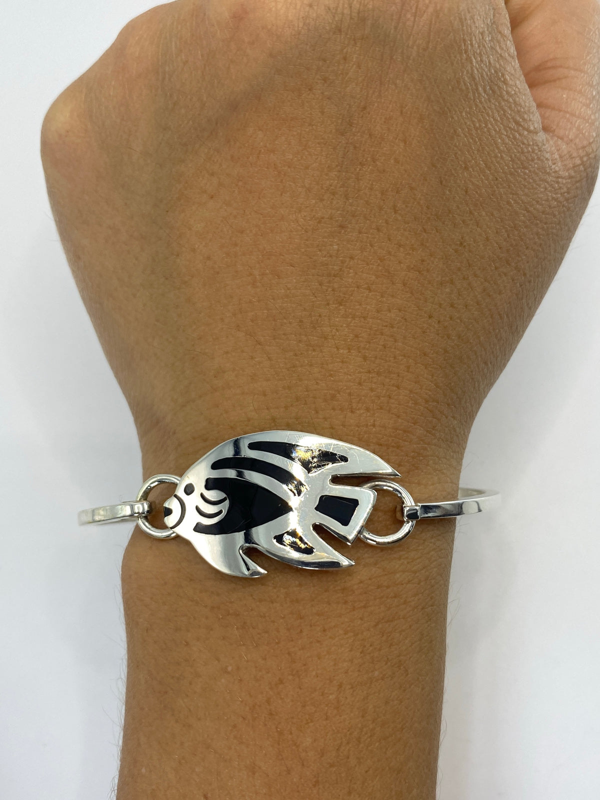 Brazalete de Plata 950 con Ónix Negro — Taxco — foto 6