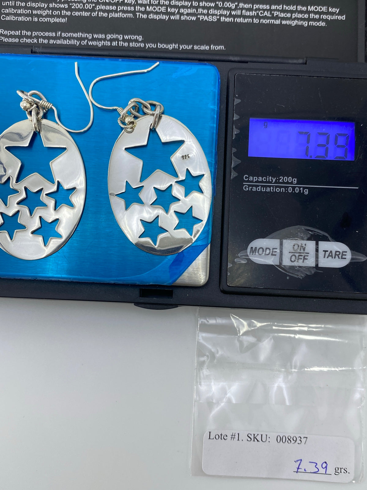Aretes de Plata Calado con Estrellas — Taxco 925 — foto 6