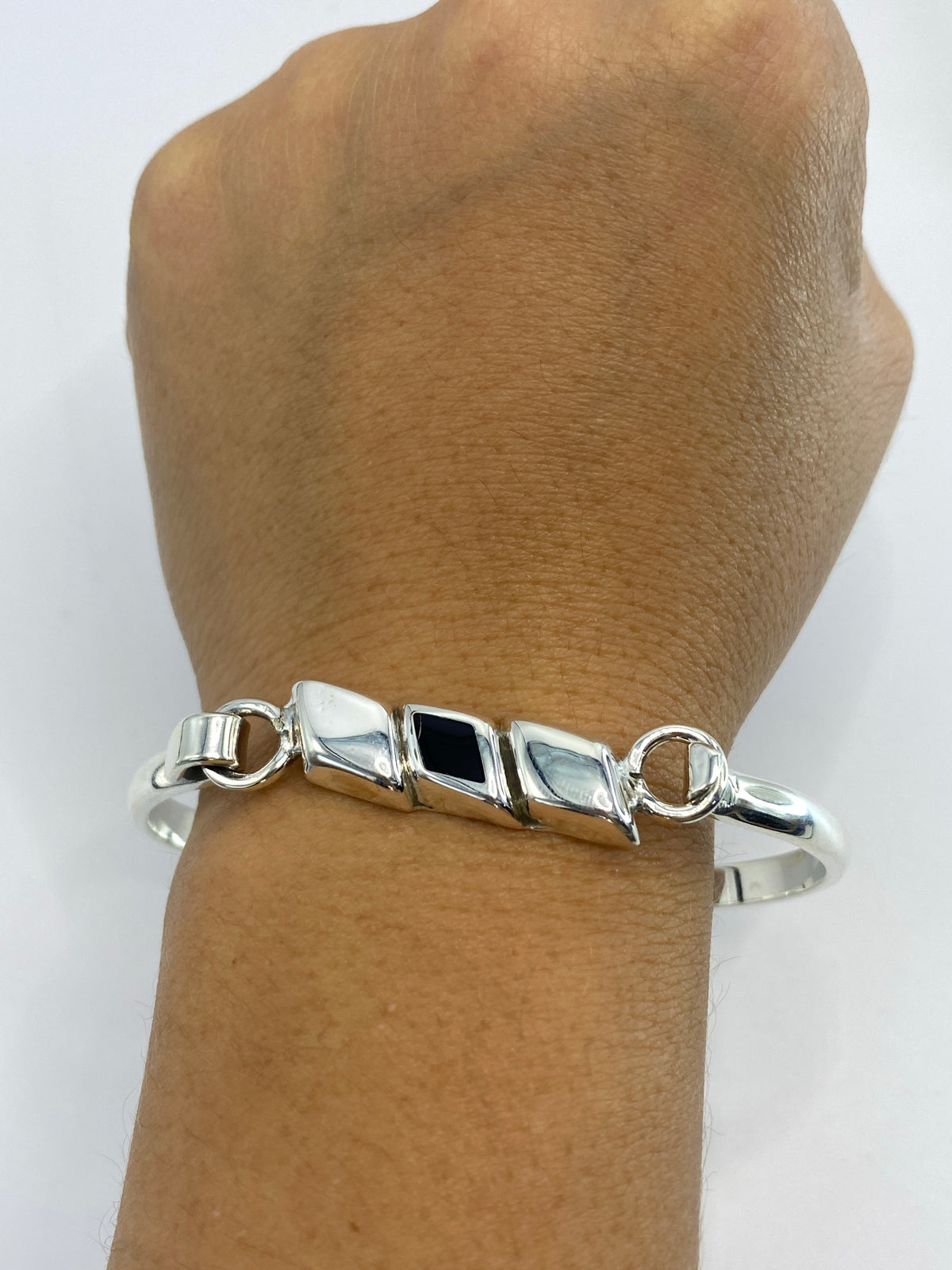 Brazalete de Plata 925 con Onix Negro — Taxco — foto 6