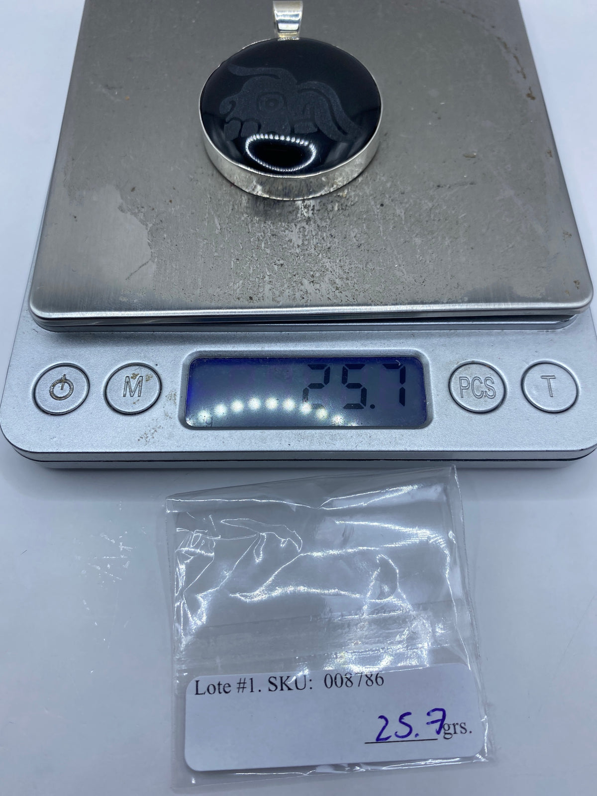 Dije Jaguar de Plata 950 con Ónix Negro — Taxco — foto 6