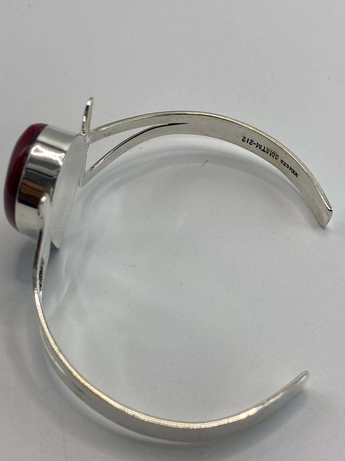 Brazalete Plata 925 con Coral Rojo — Taxco — foto 5