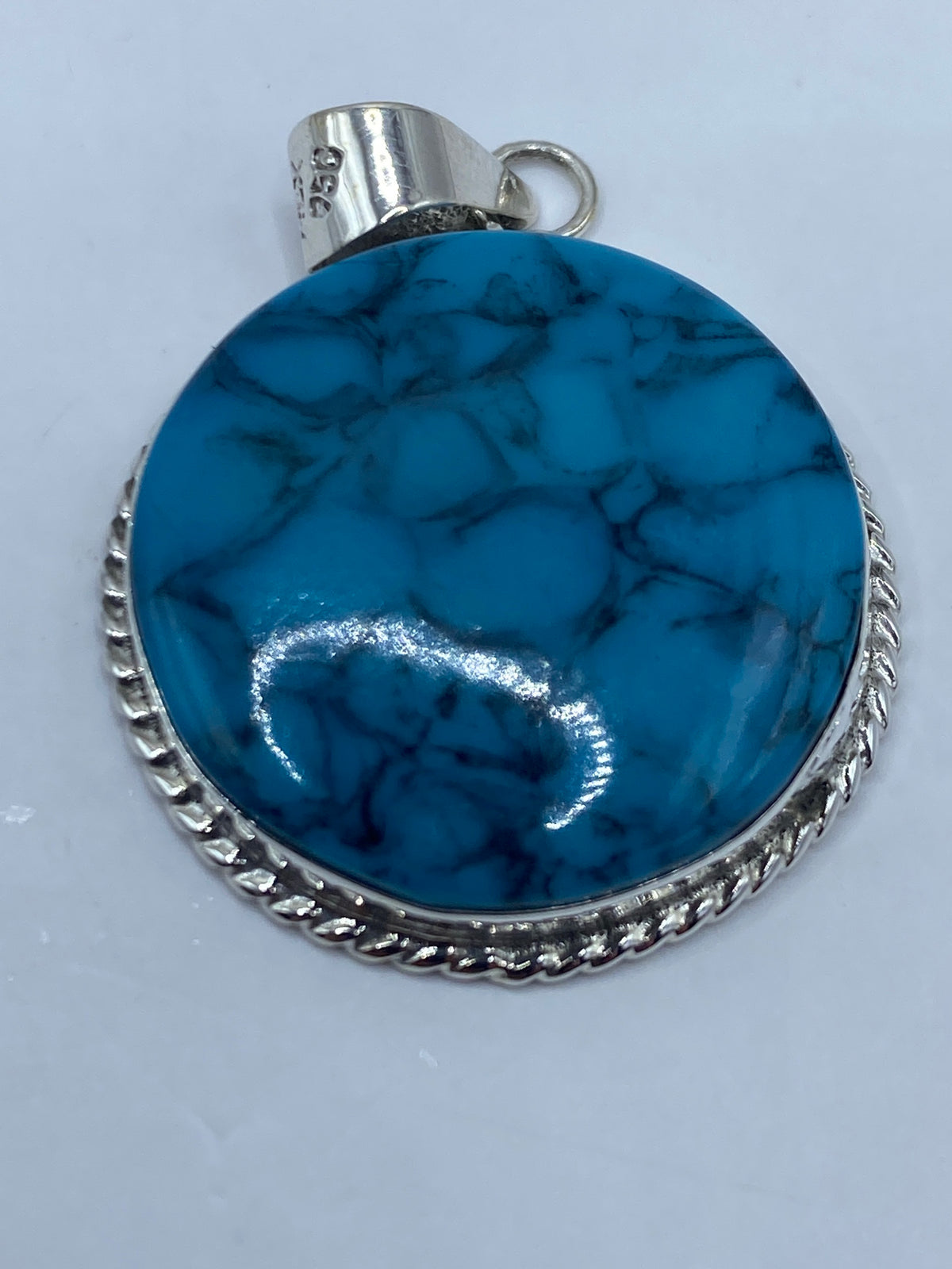 Dije de Plata Turquesa Azul — Taxco 950 — foto 5