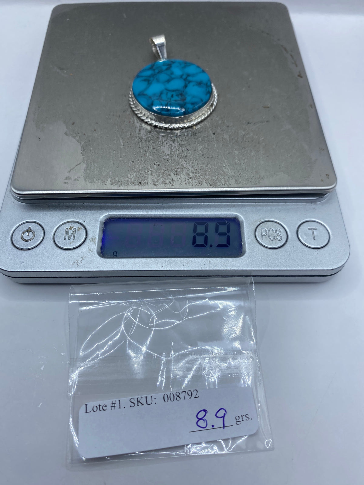 Dije de Plata Turquesa Azul — Taxco 950 — foto 6