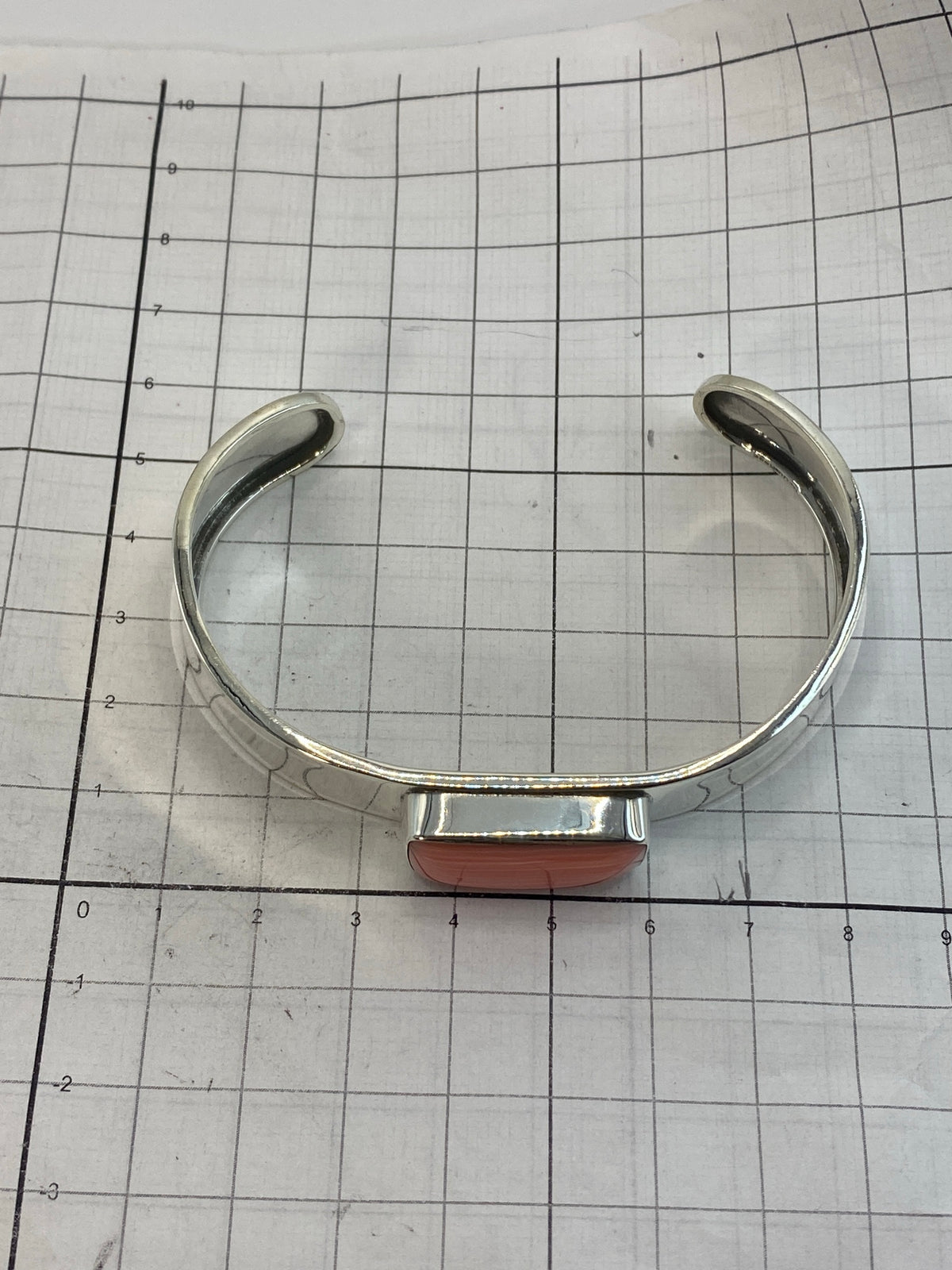 Vista interior del brazalete de plata 925 con Quinto sellado