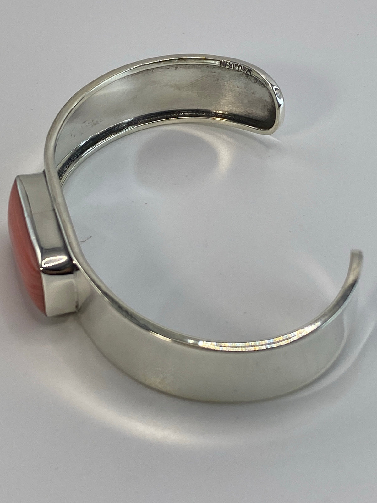 Brazalete de Plata 925 con Coral Roja — Taxco — foto 5