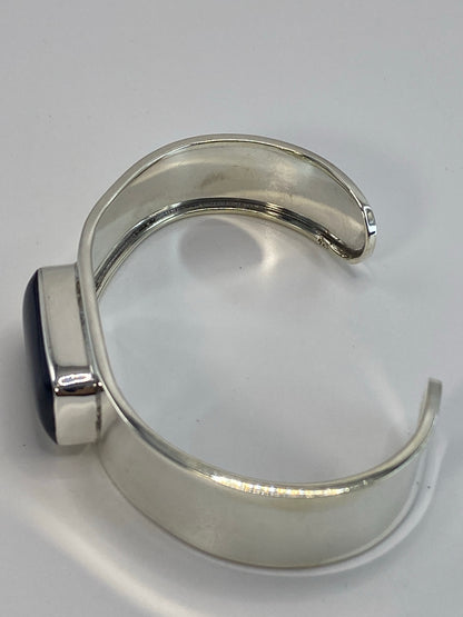 Brazalete Rígido Plata 925 con Ónix Negra — Taxco — foto 5