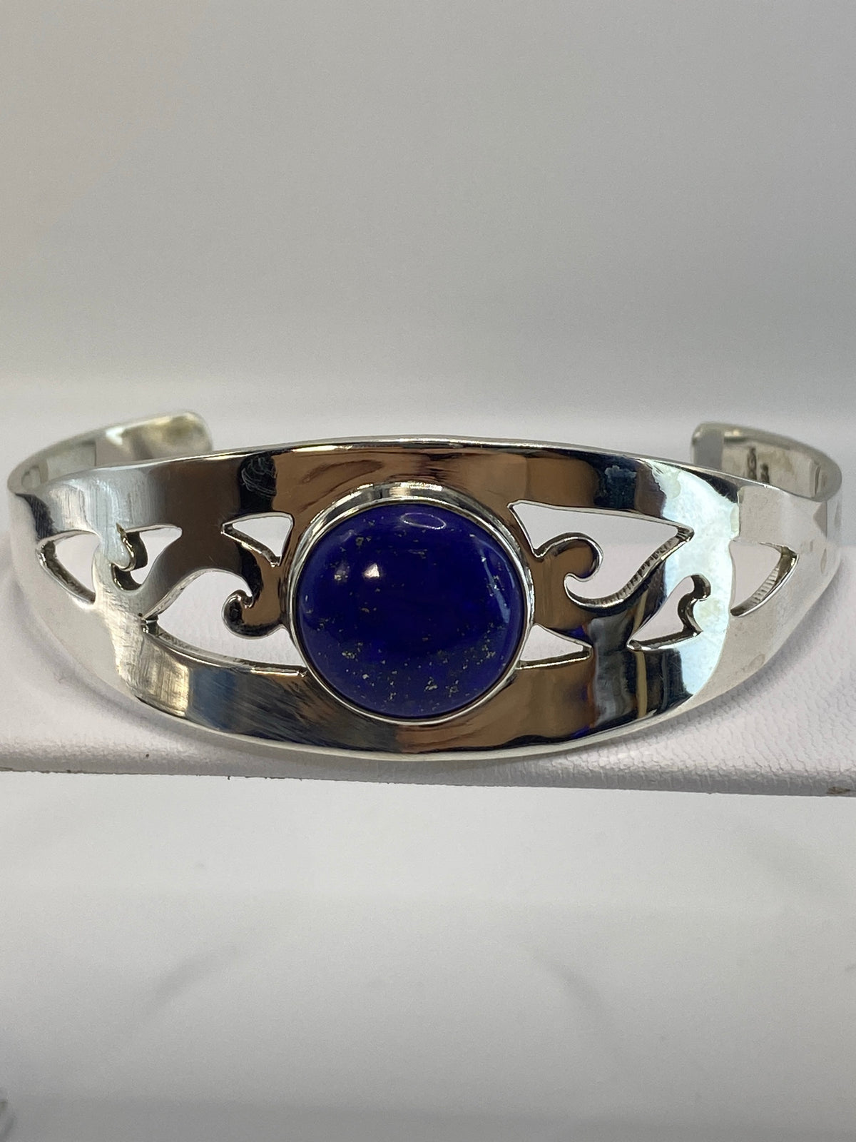Brazalete Plata Rigido con Lapislazuli — Taxco 925 — foto 3
