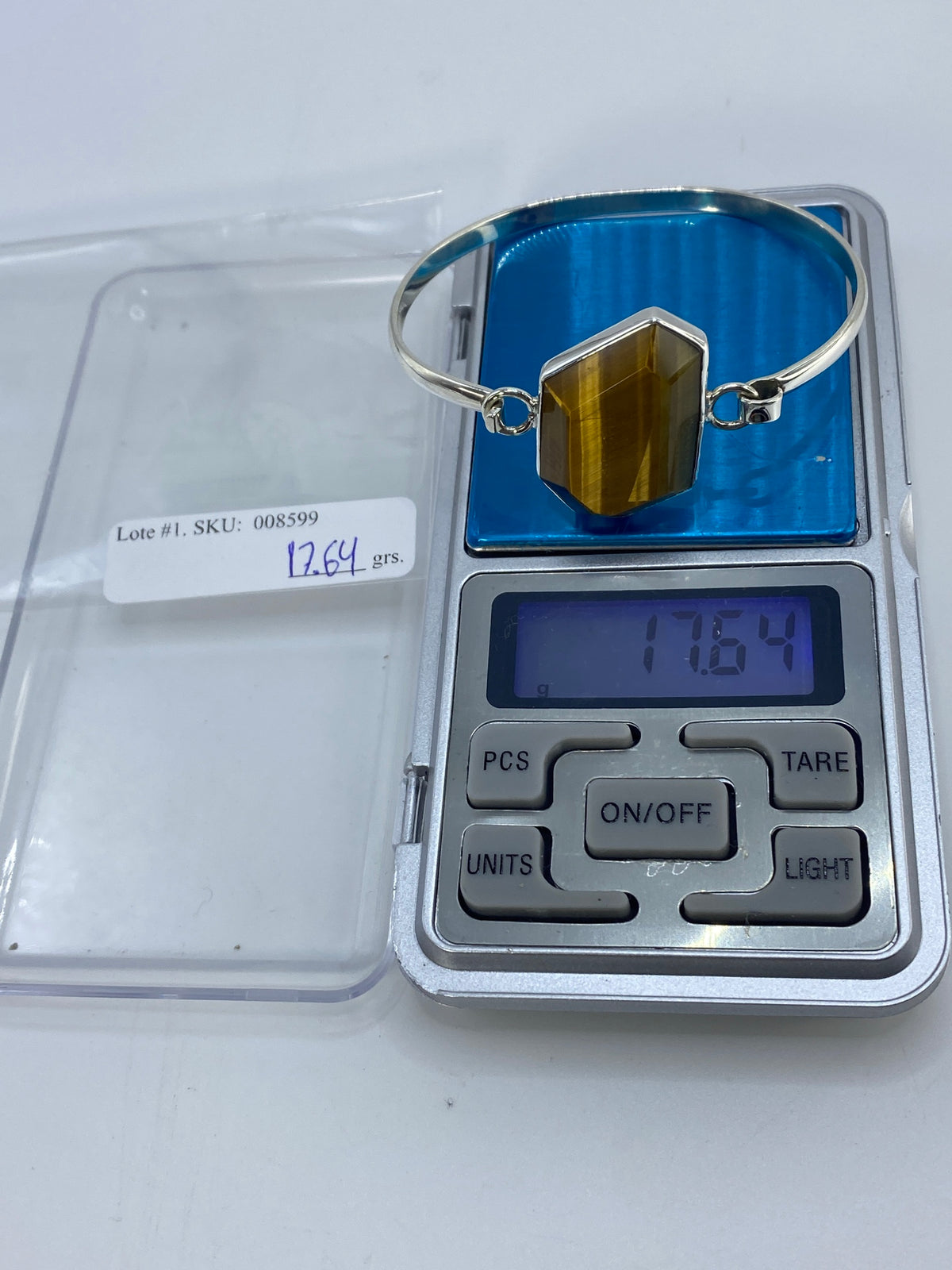 Brazalete Plata 950 Ojo de Tigre — Esclava Taxco — foto 7