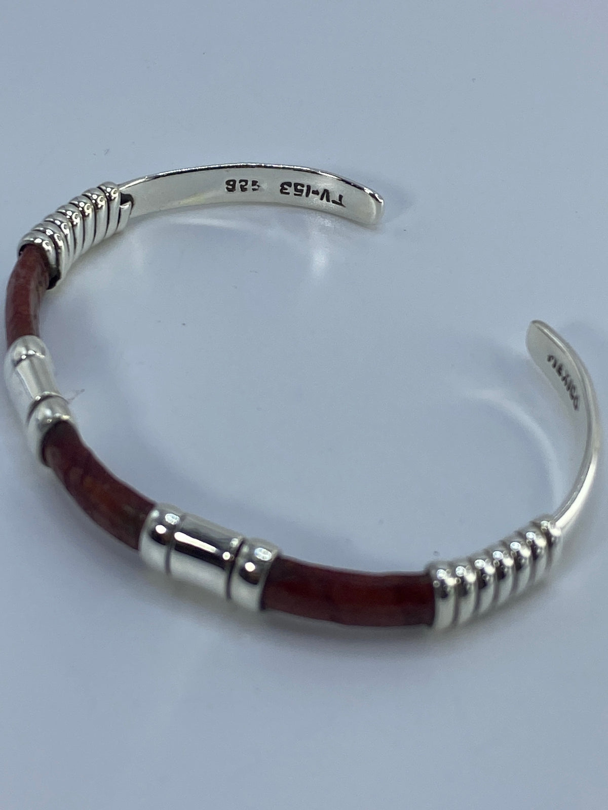 Brazalete de Plata Cartoneado con Textura Piel — Taxco 925 — foto 5