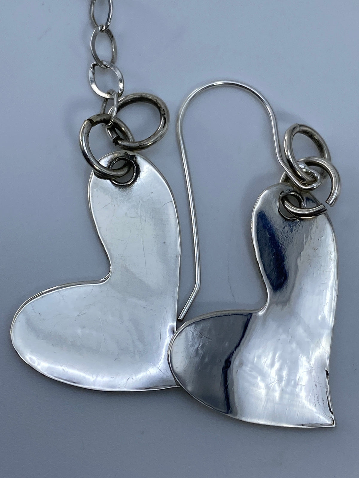 Aretes de Plata Repujado Corazón — Taxco 925 — foto 5