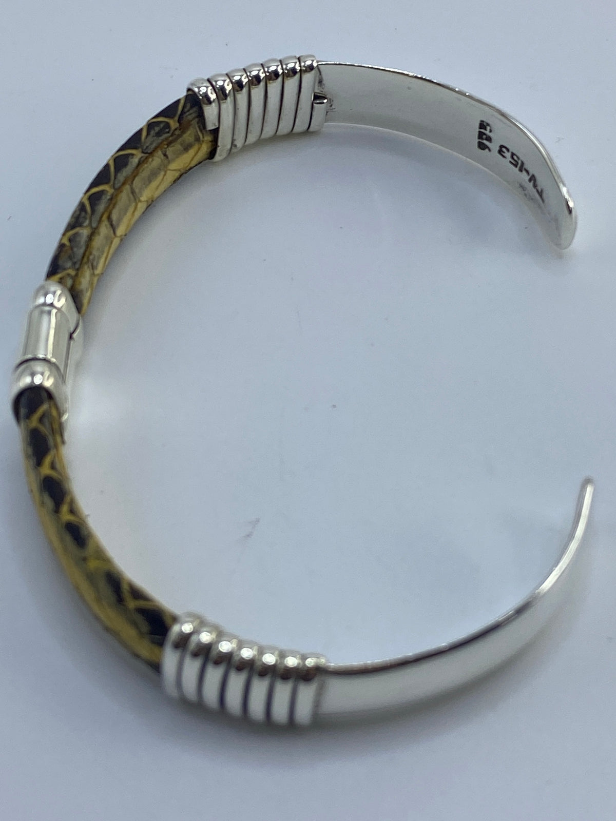 Brazalete de Plata Cartoneado Piel de Víbora — Taxco 925 — foto 5