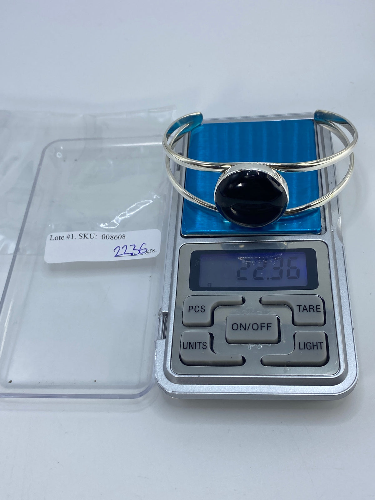Brazalete de Plata 950 con Ónix Negro — Taxco — foto 7