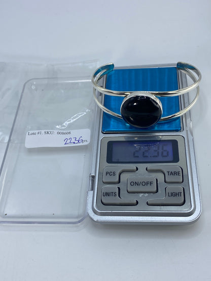 Brazalete de Plata 950 con Ónix Negro — Taxco — foto 7