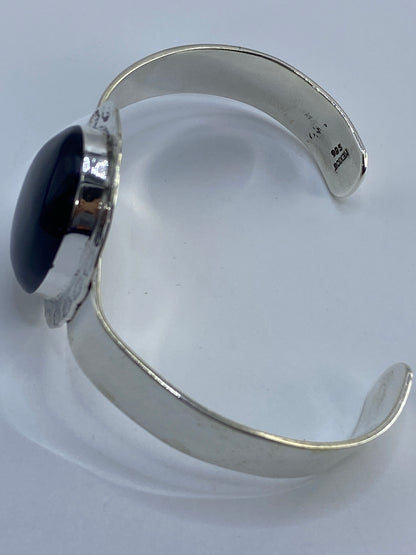 Brazalete Plata Onix Negro Engastado — Taxco 925 — foto 5