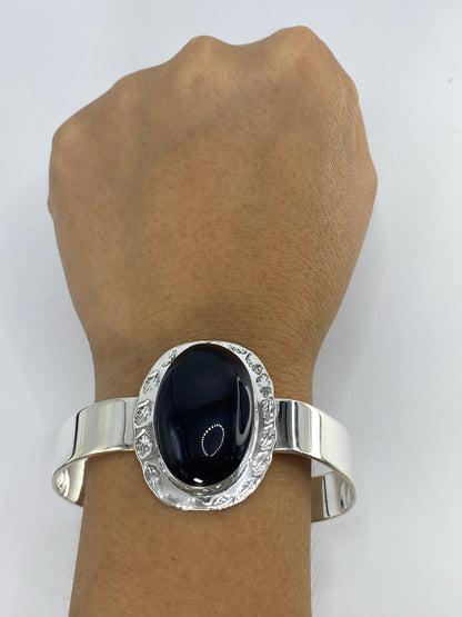 Brazalete Plata Onix Negro Engastado — Taxco 925 — foto 6