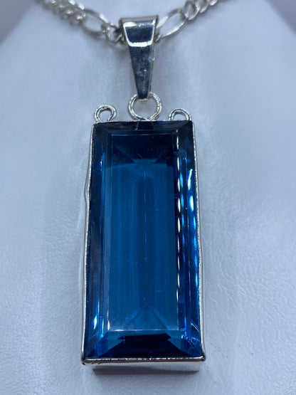 Dije Plata 950 Circonia Azul Rectangular — Taxco — foto 1