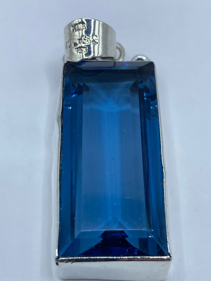 Dije Plata 950 Circonia Azul Rectangular — Taxco — foto 5
