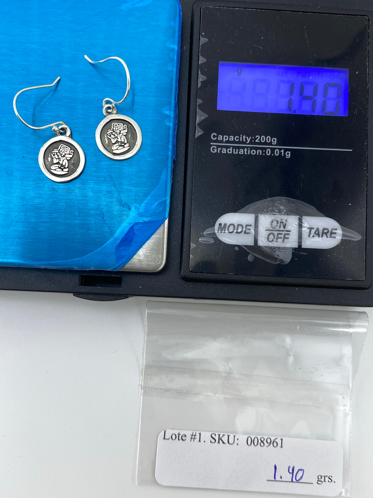 Aretes de Plata Repujado Prehispánico — Taxco 925 — foto 6