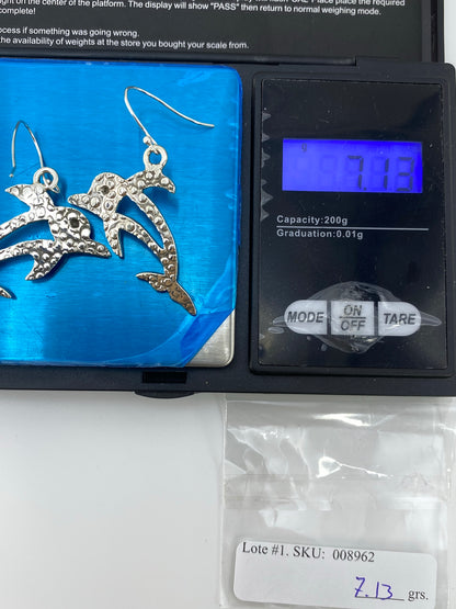 Aretes de Plata 925 Tiburón Granulado — Taxco — foto 6