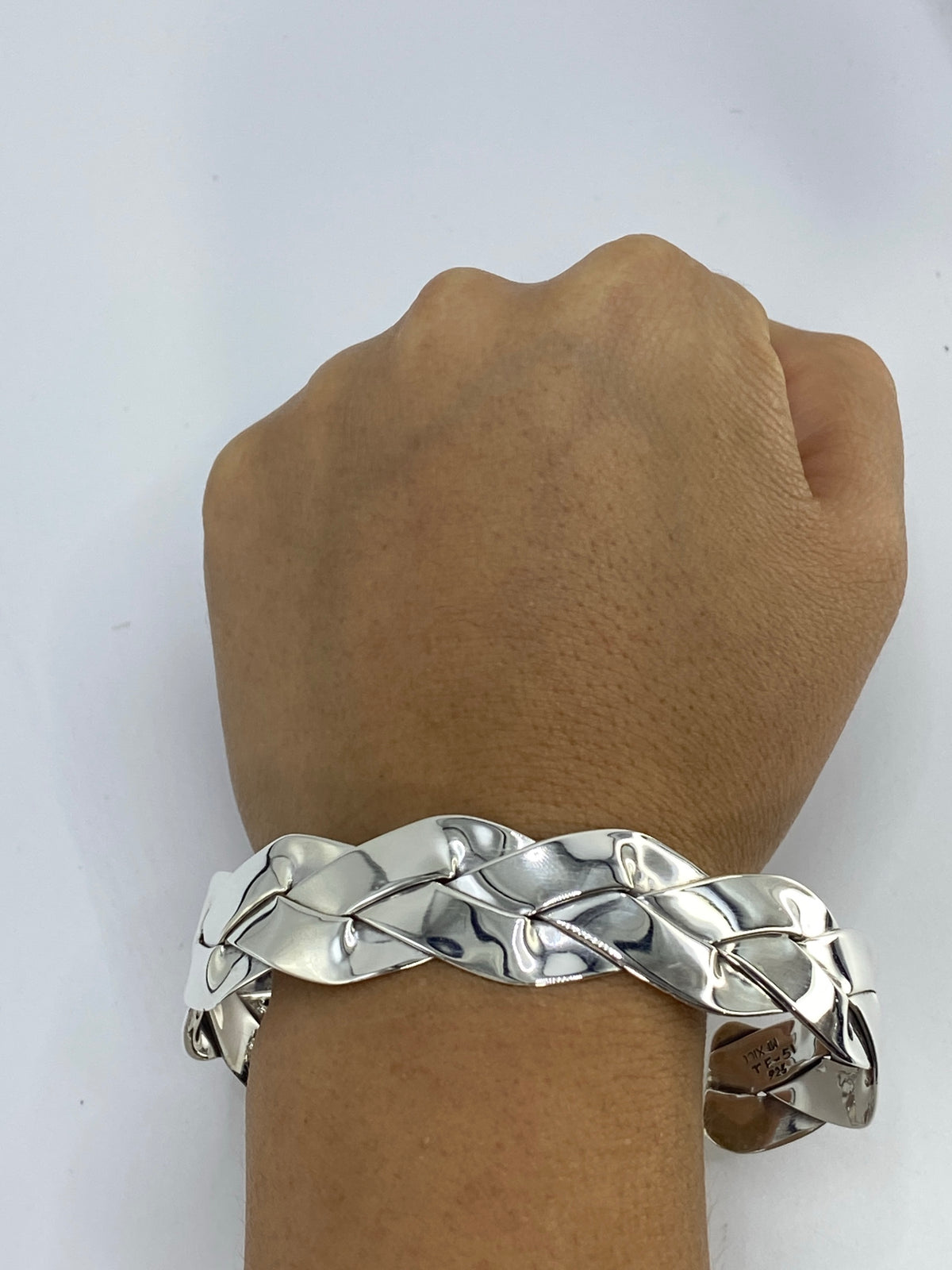 Brazalete Plata Calado — Esclava Rígida Taxco 925 — foto 6