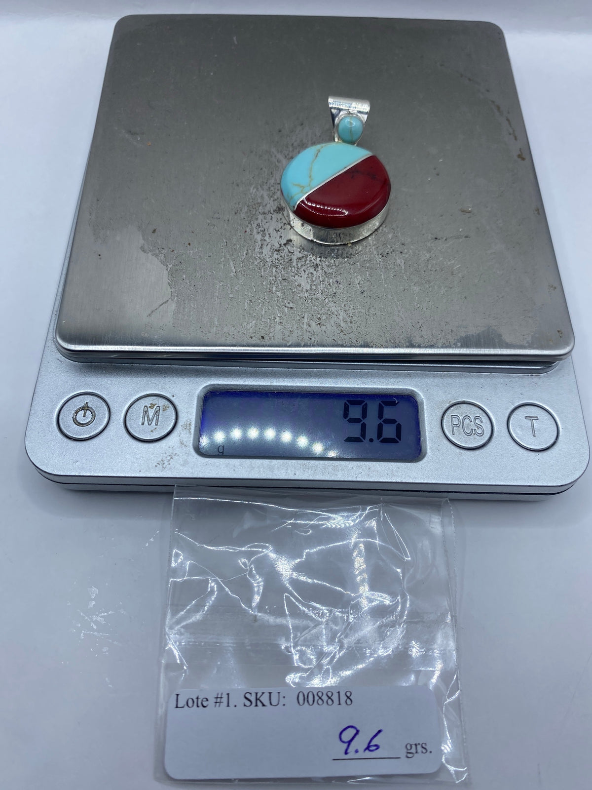 Dije de Plata Turquesa y Coral — Taxco 925 — foto 6