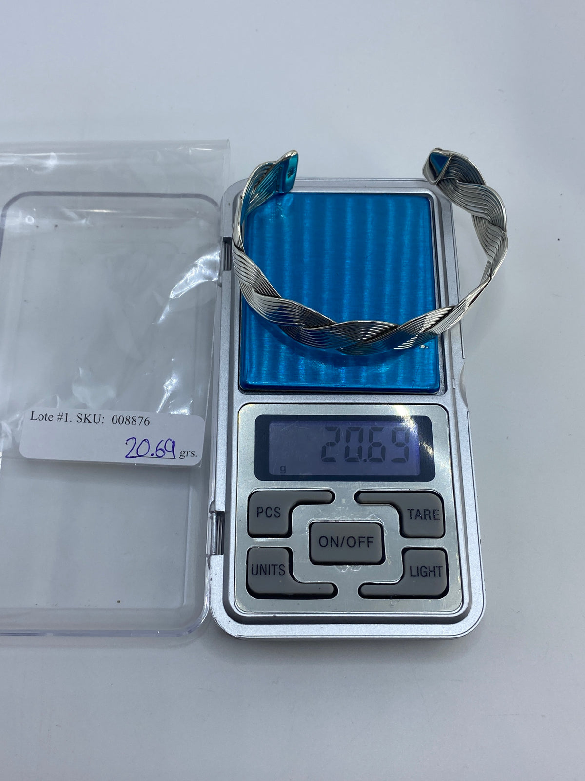 Brazalete Plata Cartoneado Taxco — Diseño Rígido 925 — foto 7